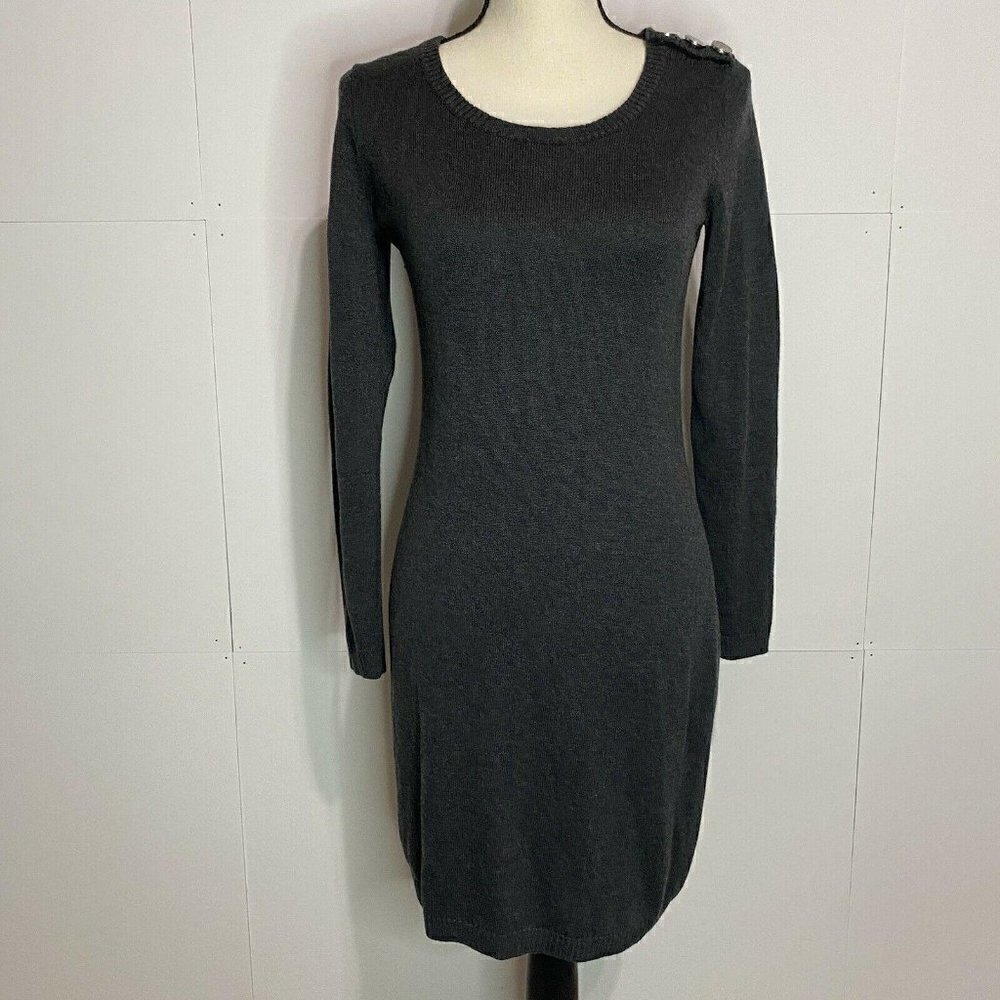 Calvin Klein Women’s Size Small Charcoal Knit Sweater Dress